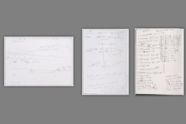 <font color=#bdbdb6 face=Verdana><br />
Selection of sketchbook pages from Abberley and Malvern Hills Geopark residency.</font>